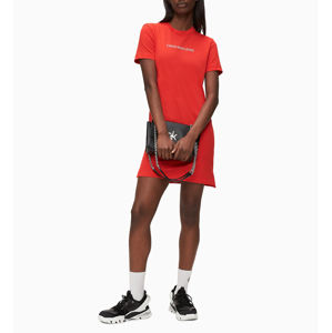 Calvin Klein dámské červené bavlněné šaty - L (XA7)
